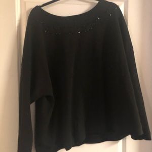 Black embellished sweatshirt